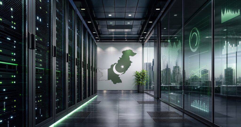 Modern data center representing web hosting companies in Pakistan